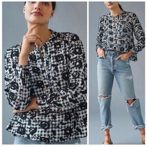 Pilcro The Whitney Trapeze button-down shirt from Anthropologie